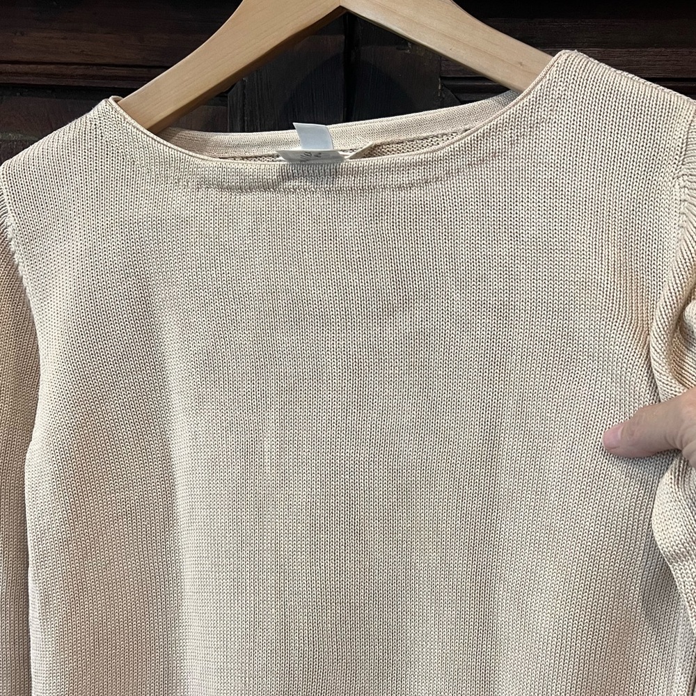 Talbot’s Women's Cream 100% Silk Sweater / size M - Picture 7 of 13